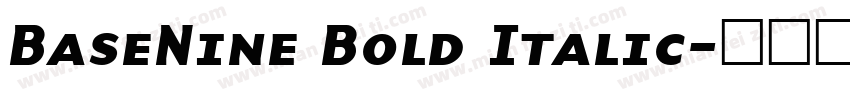BaseNine Bold Italic字体转换